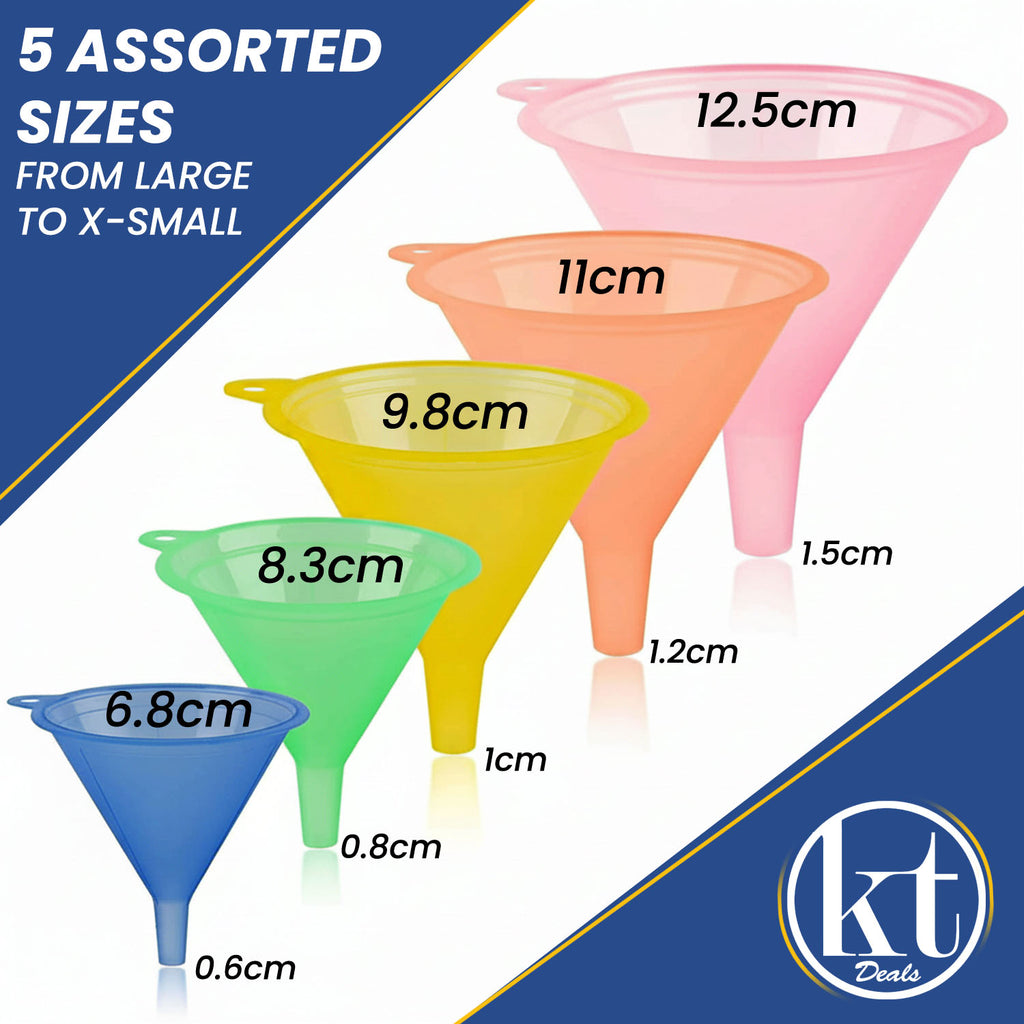 Plastic Funnel Set of 5