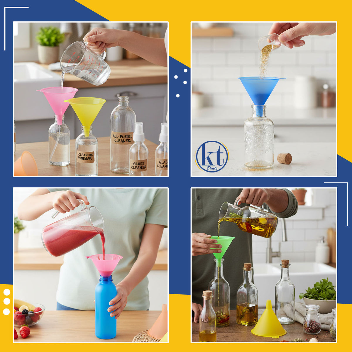 Plastic Funnel Set of 5
