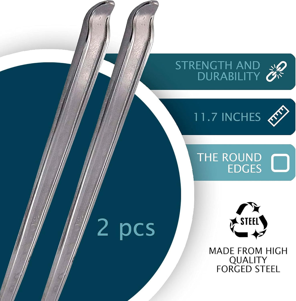 2pc Tire Iron Motorcycle Tire Spoons Levers 11.7"
