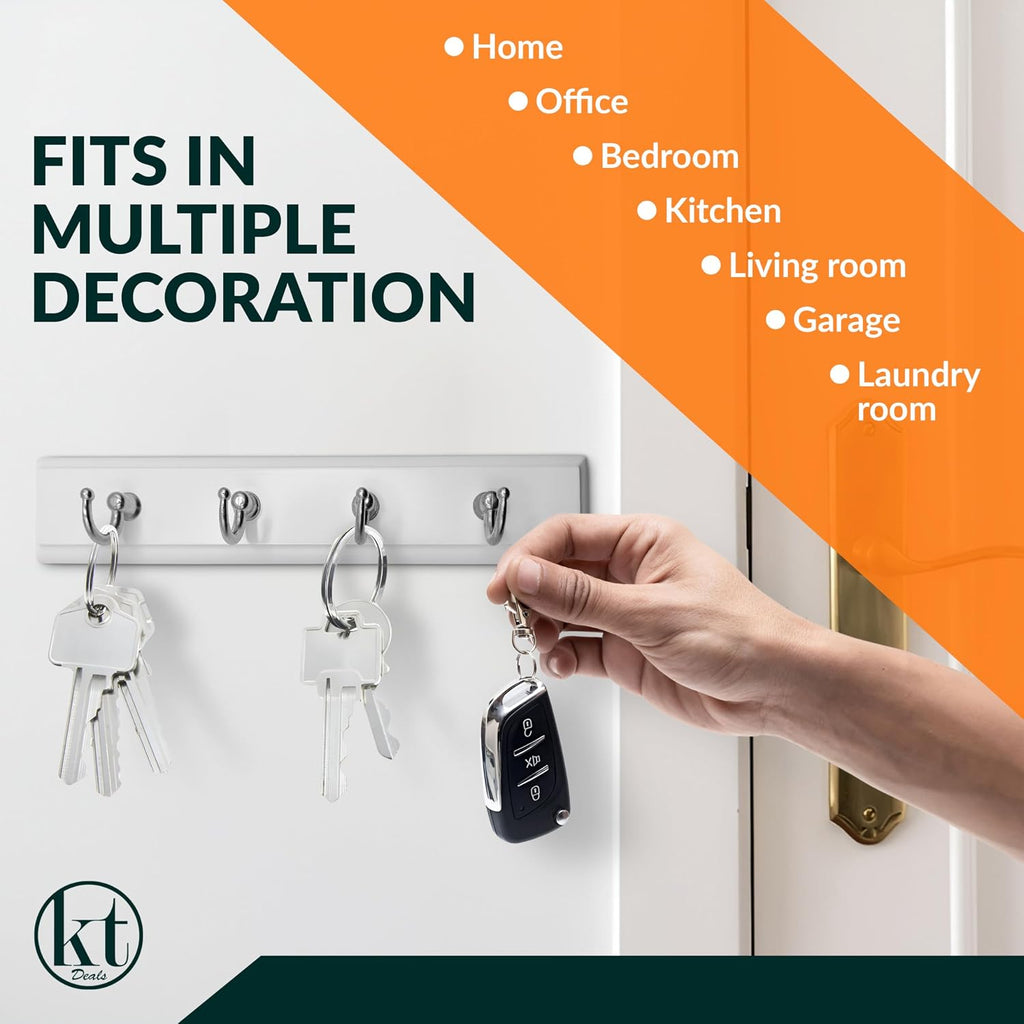 White Key Rack - 4 Hooks