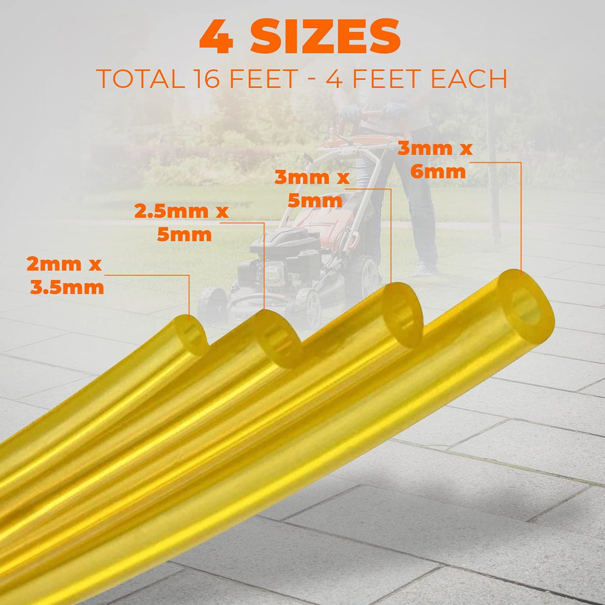 4 Size - Fuel Lines for Small Engines 4ft