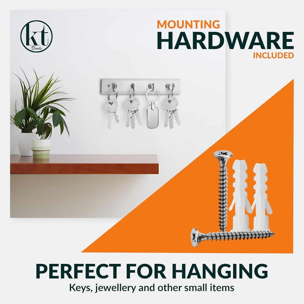 White Key Rack - 4 Hooks