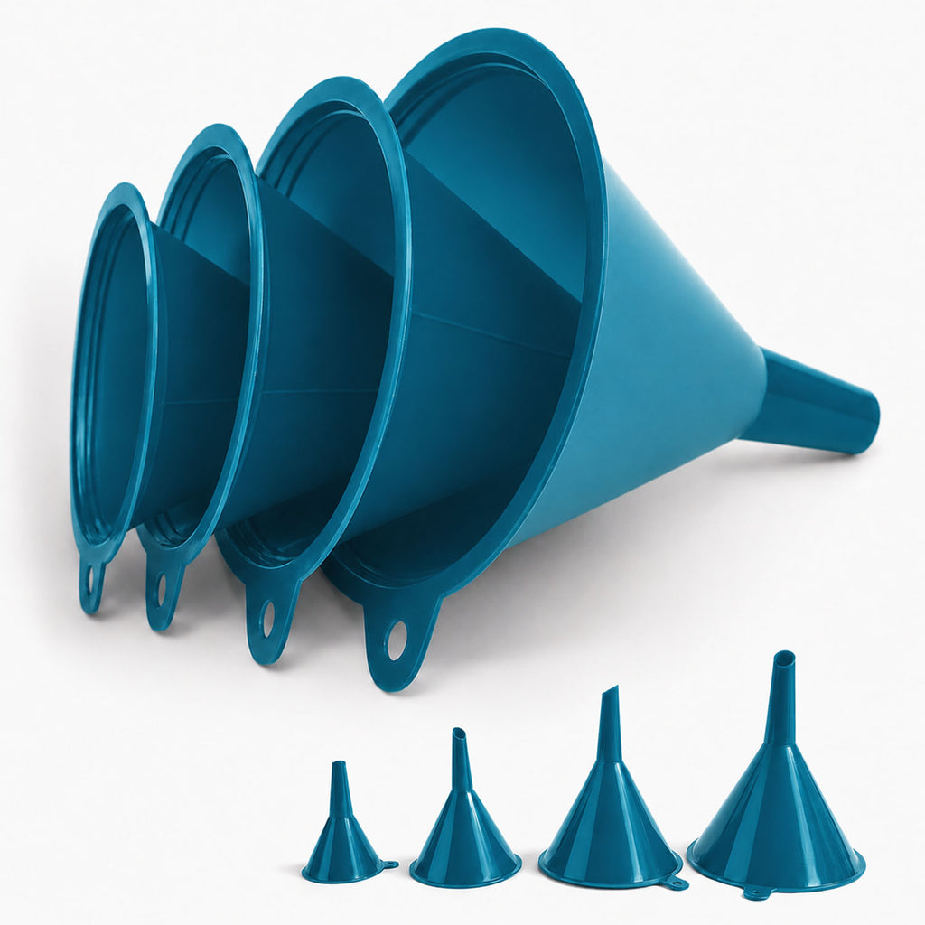 Plastic Funnel Set of 4 - teal