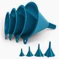Plastic Funnel Set of 4 - teal