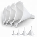 Plastic Funnel Set of 4 - white