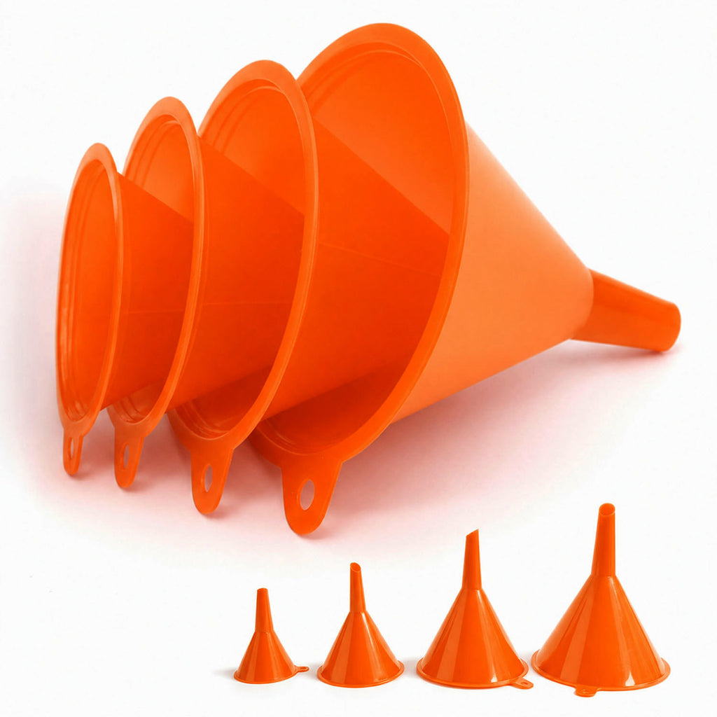 Plastic Funnel Set of 4 - orange